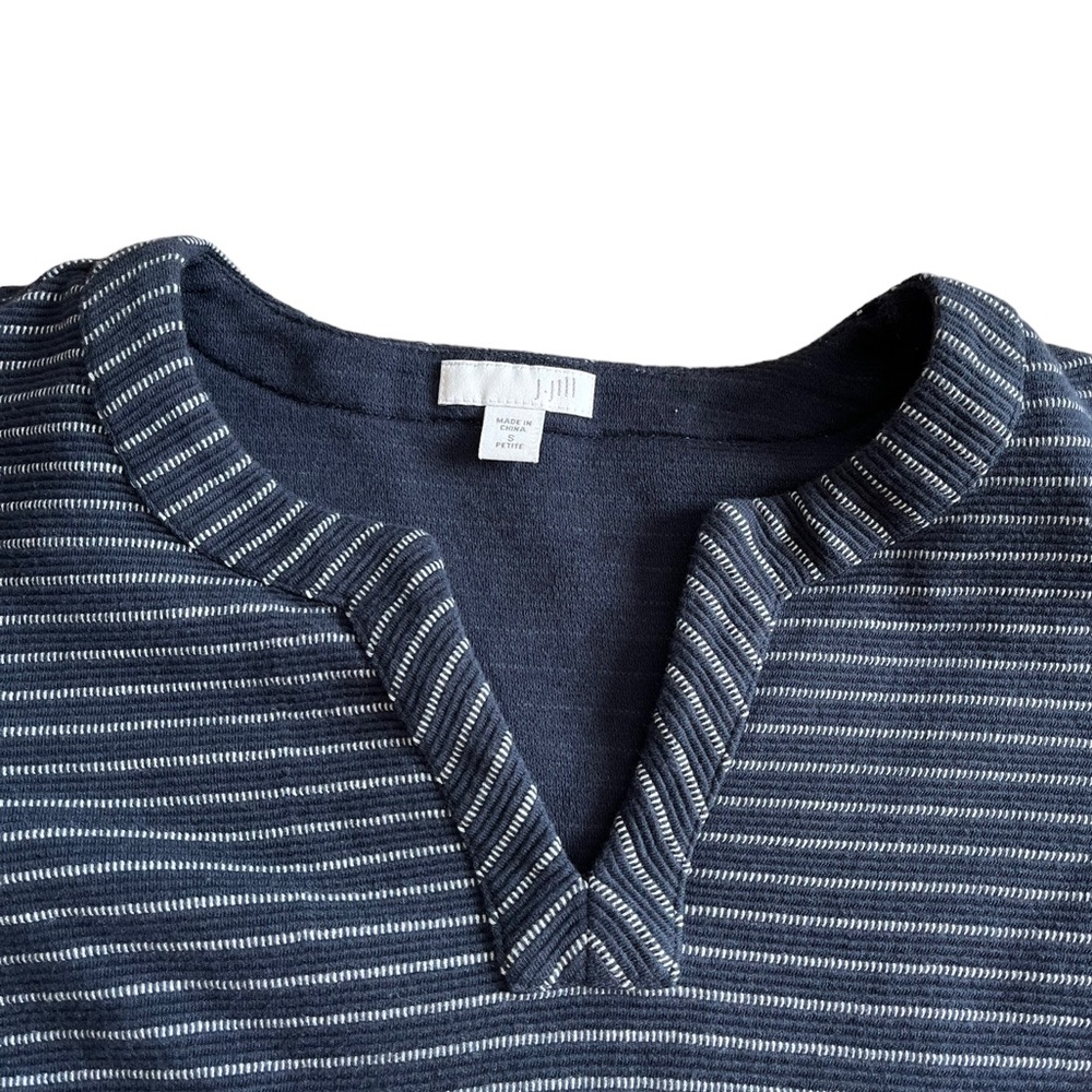 J. Jill Navy & White Stripe Dress | Women’s Small Petite - Picture 2 of 5